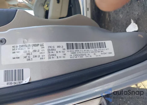 2012 Dodge Grand Caravan Sxt from USA, damaged, VIN 2C4RDGCGXCR364756